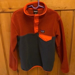 Orange and gray Patagonia Pullover